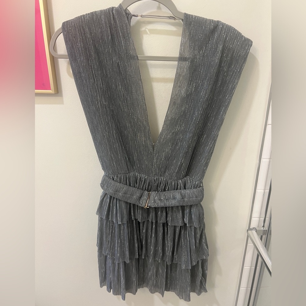 Silver cocktail dress